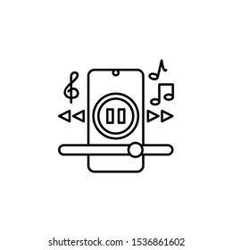 Music player mobile icon. Element of mobile technology icon