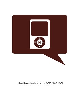 music player mp3 icon vector illustration design