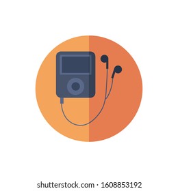 music player mp3 isolated icon vector illustration design