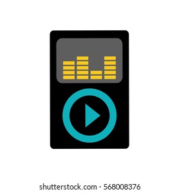 Music player mp4 icon vector illustration graphic design