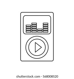 Music player mp4 icon vector illustration graphic design