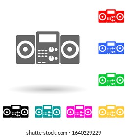 music player multi color style icon. Simple glyph, flat vector of electro icons for ui and ux, website or mobile application