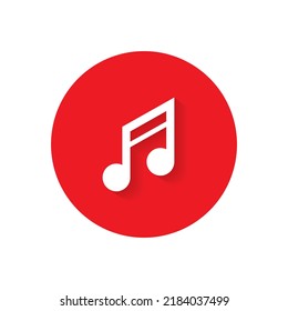 Music player, musical note icon vector for web or mobile app