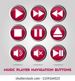 Music player navigation buttons