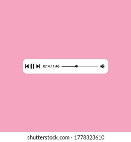 Music player overlay vector design for mobile ui interface.