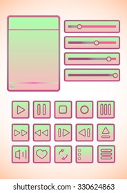 Music player pink gradient
