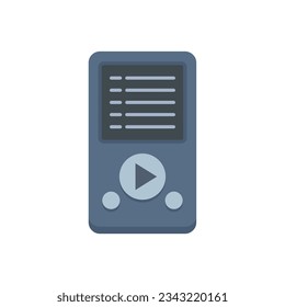 Vector plano del icono de la lista de reproducción del reproductor de música. Aplicación de lista de canciones. Reproducir el teléfono móvil aislado