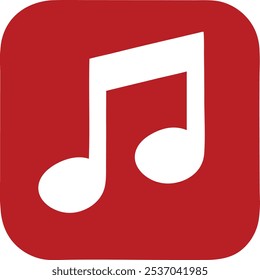Music player red color vector icon 