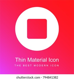 Music player red and pink gradient material white icon minimal design