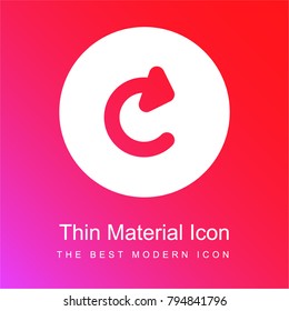 Music player red and pink gradient material white icon minimal design