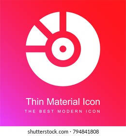Music player red and pink gradient material white icon minimal design