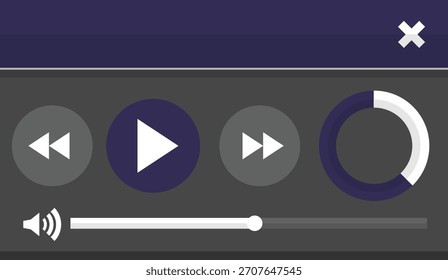 Music player section mock up social media