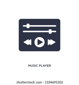 music player settings icon. Simple element illustration from music and media concept. music player settings editable symbol design on white background. Can be use for web and mobile.