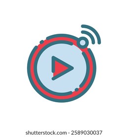Music player signal color icon