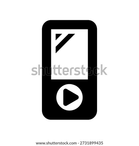 Music player Simple black vector icon with a theme
