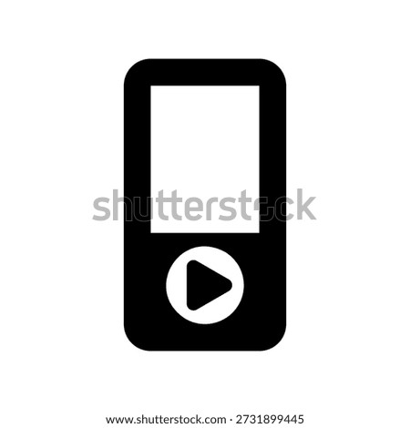 Music player Simple black vector icon with a theme