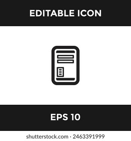 music player simple editable icon isolate white background