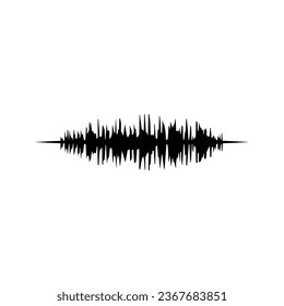 music player sound wave vector icon