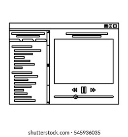 music player template icon vector illustration design
