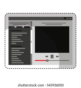 music player template icon vector illustration design