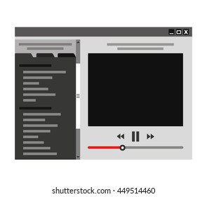 music player template  isolated icon design, vector illustration  graphic 