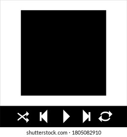 Music player template. Mobile app interface.Vector illustration.