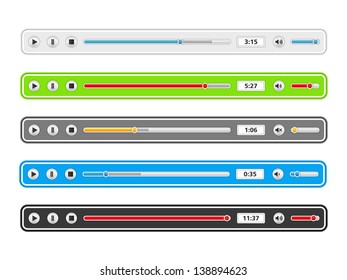 Music player templates, vector eps10 illustration