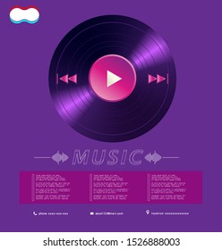 music player
turntable shape
poster