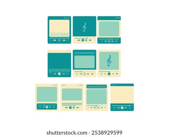 Music Player UI Element Set
