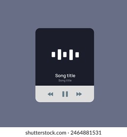 Music player ui ux template for smartphone. Spotify music stories template.