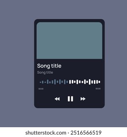 Modelo de interface do usuário do player de música para celular