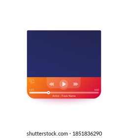Music player ui, vector interface