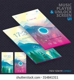 Music Player & Unlock Screen For Iphon, Ipade, Ipode 
