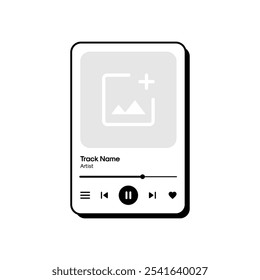 Music Player User Interface Mockup Vector.