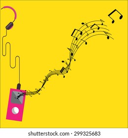 music player vector background