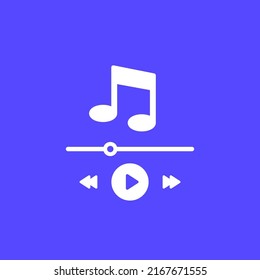 Music player vector design with play button
