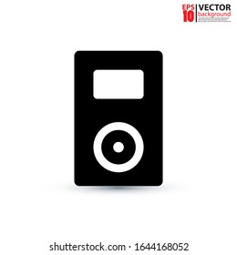 Music player vector in flat design. For your web site design, logo, app, UI. Eps 10 vector illustration.