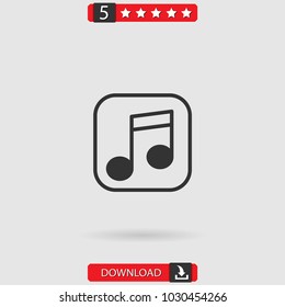music player vector icon