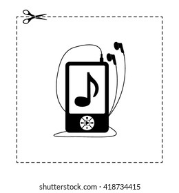 music player vector icon