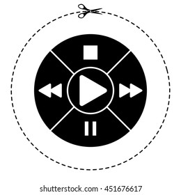 music player vector icon