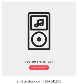 music player vector icon