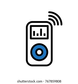 music player vector icon