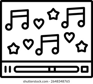 Ícone de vetor do player de música. Pode ser usado para impressão, aplicativos móveis e da Web.
