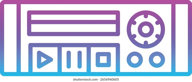 Ícone de vetor do player de música. Pode ser usado para impressão, aplicativos móveis e da Web.