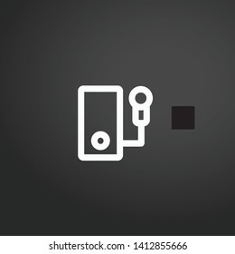 Music Player vector icon. Music Player concept stroke symbol design. Thin graphic elements vector illustration, outline pattern for your web site design, logo, UI. EPS 10.
