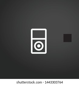 Music Player vector icon. Music Player concept stroke symbol design. Thin graphic elements vector illustration, outline pattern for your web site design, logo, UI. EPS 10.