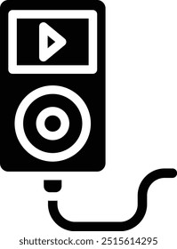 Ilustração de design de ícone de vetor para player de música