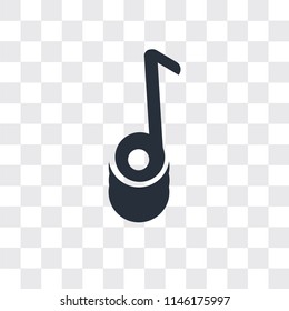 Music player vector icon isolated on transparent background, Music player logo concept