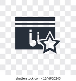 Music player vector icon isolated on transparent background, Music player logo concept