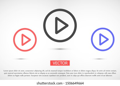 Music player vector icon. Music player to listen on the headphones icon. 